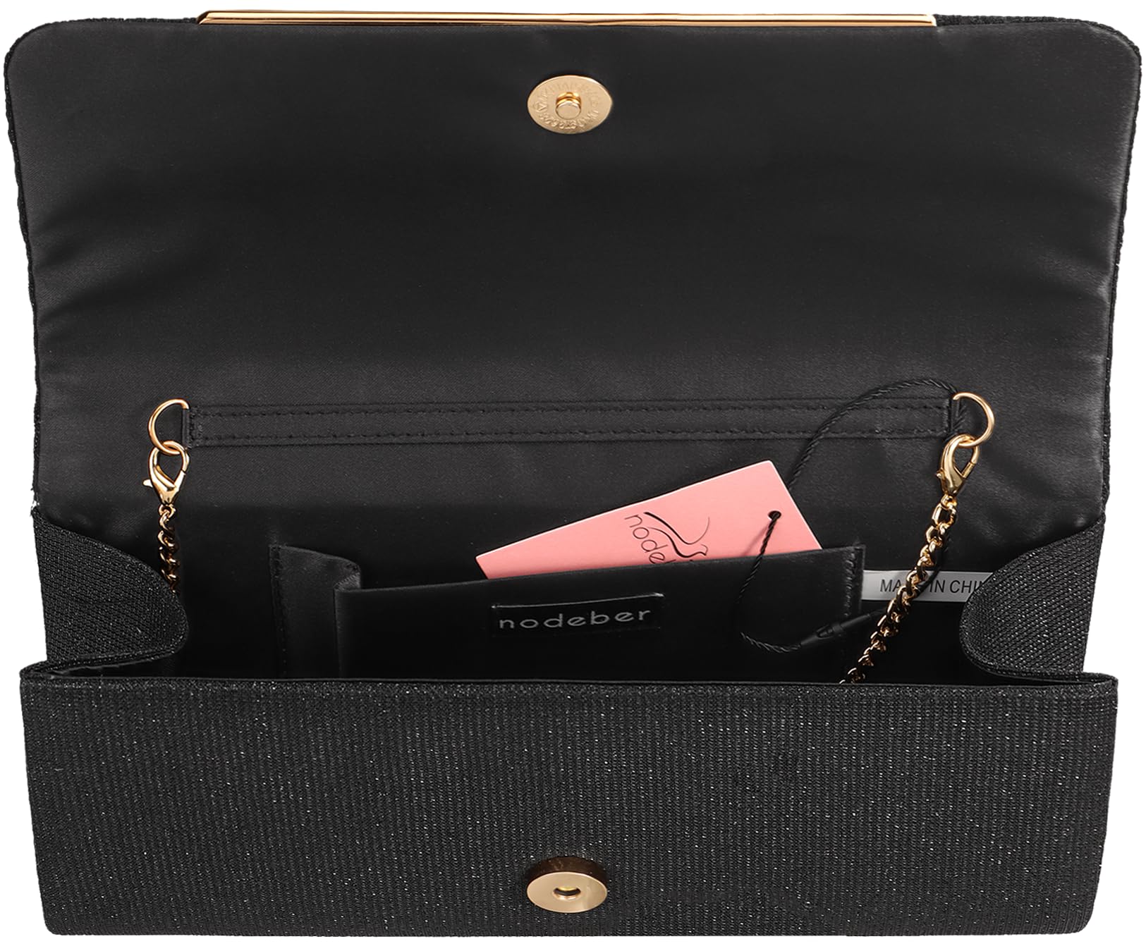 Women's Sparkling Evening Clutch Purse-Glitter Handbag with Detachable Strap for Weddings, Prom, Cocktail Parties