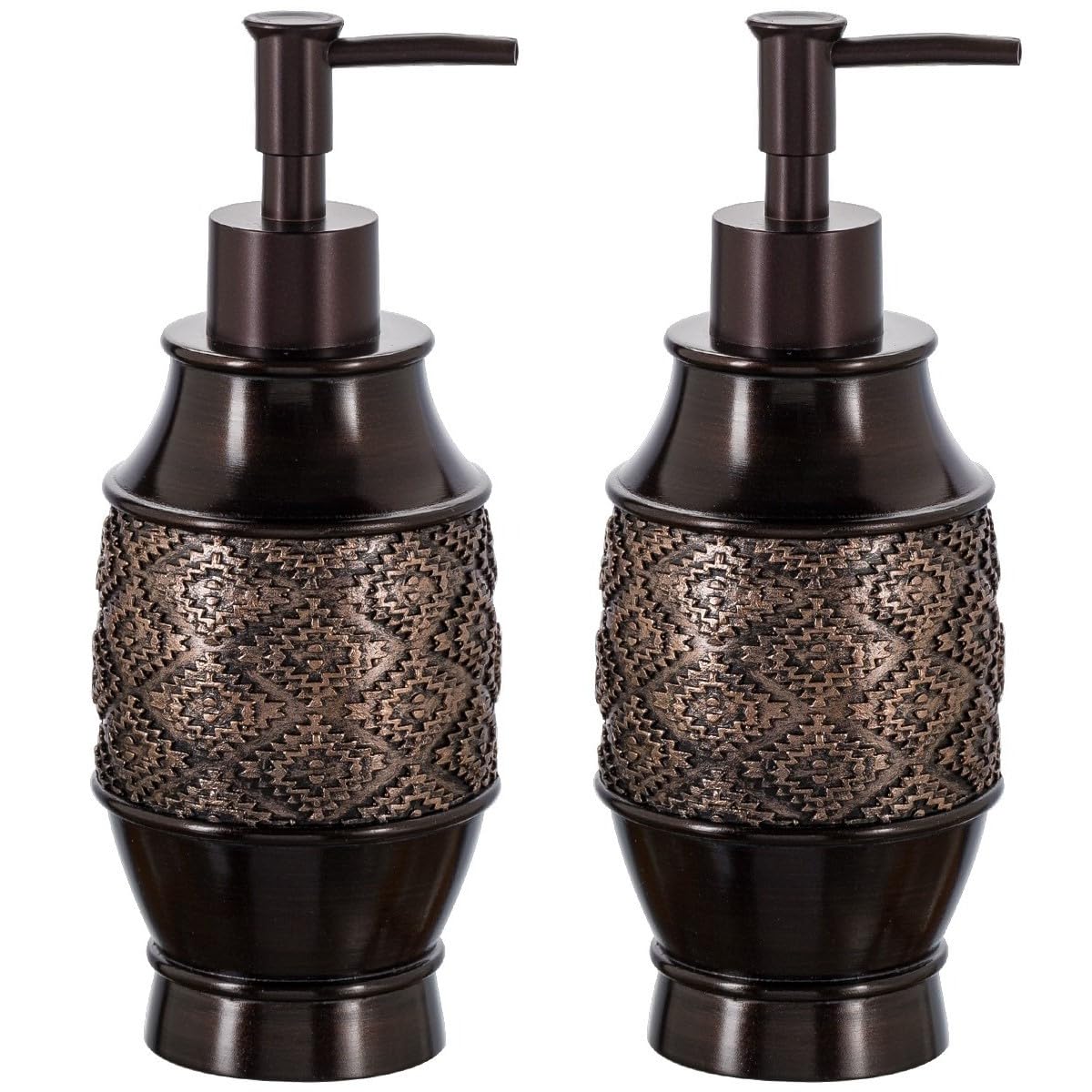 Creative Scents Dublin Brown Bathroom Accessories Set Complete - 4 Pc. Bathroom Sets Accessories, Luxury Bathroom Accessory Set - Soap Dispenser, Soap Dish, Tumbler & Toothbrush Holder Set