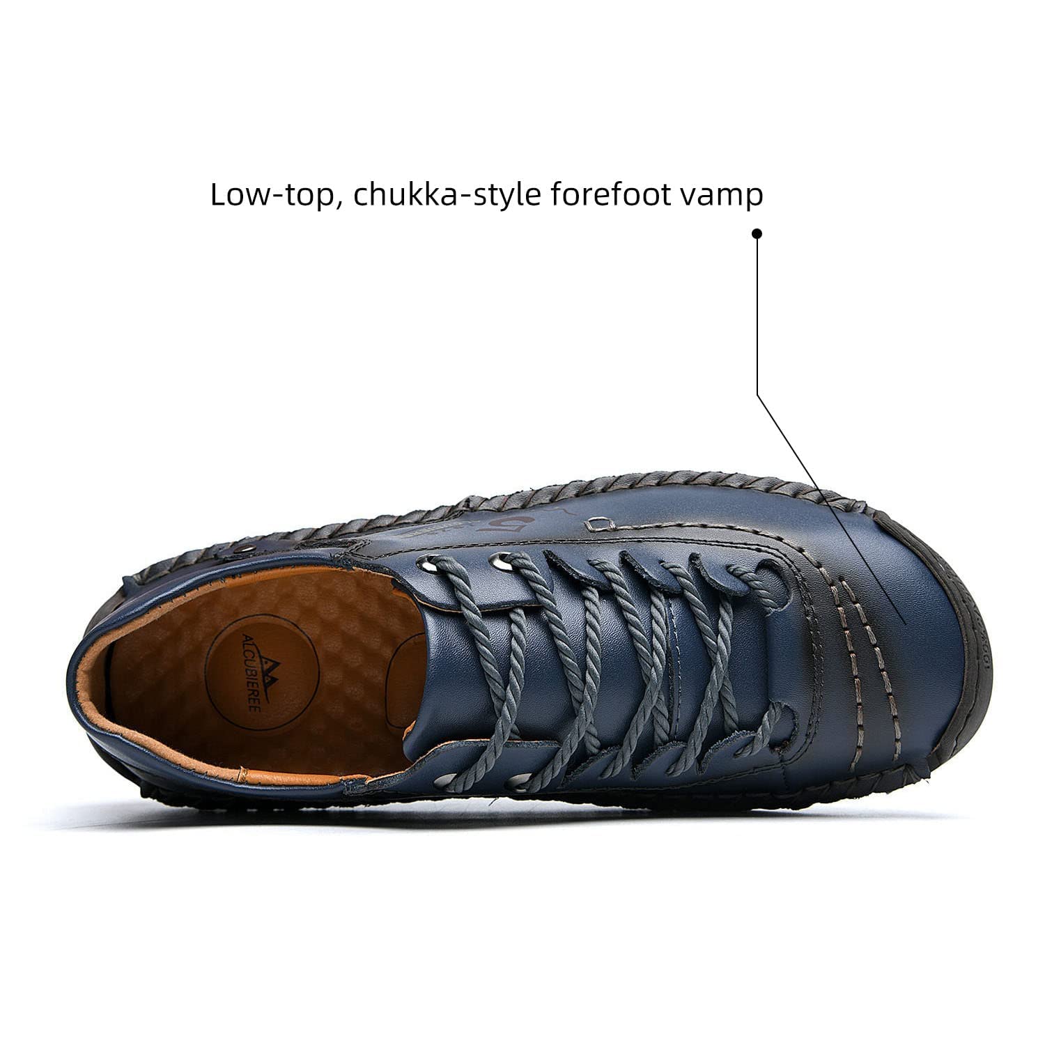 alcubieree Mens Leather Casual Shoes Comfortable Fashion Sneakers Loafers Lightweight Dress Walking Driving Shoes for Men（Size 7.5-13）