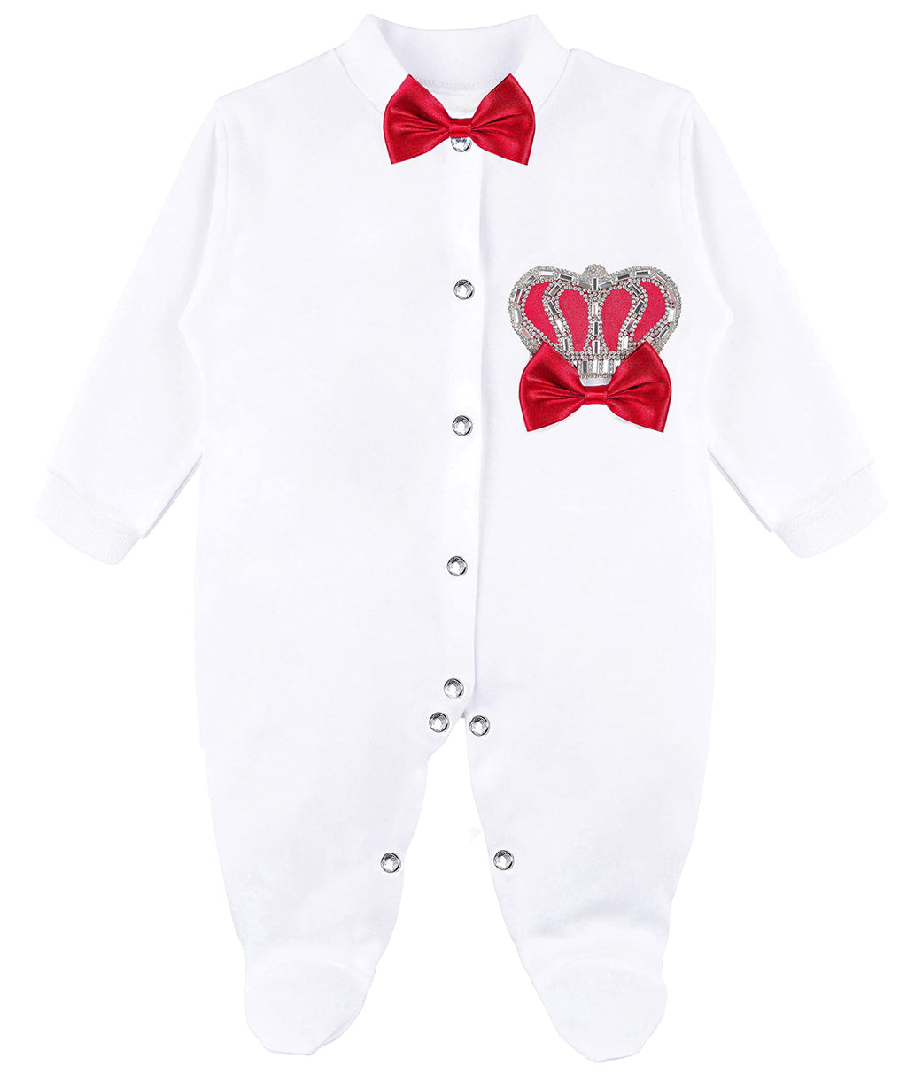 Lilax Baby Boy Newborn Crown Jewels Layette 3 Piece Gift Set