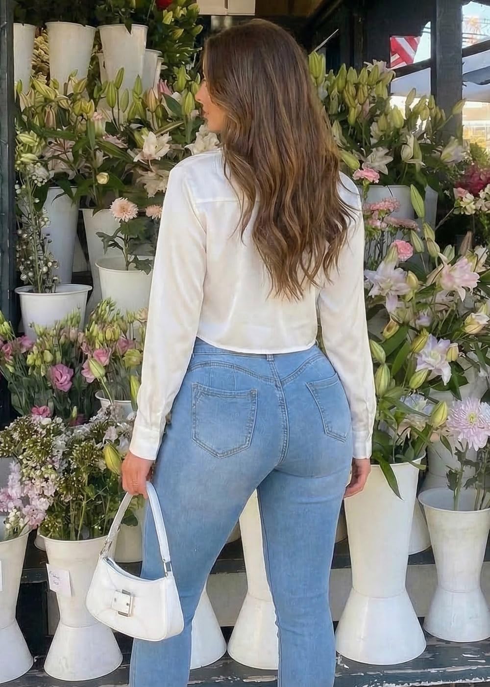 Moda Xpress Womens Juniors High Rise Butt Lifting Stretch Skinny Jeans Sculpting Slim Fit Denim Everyday Wear
