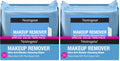 Neutrogena Makeup Remover Wipes Micellar Alcohol-Free Face Towelettes Remove Waterproof Mascara & Oil, Compostable 100% Plant-Based Cloth, Dermatologist & Ophthalmologist Tested, Twin Pack 2 x 25 ct