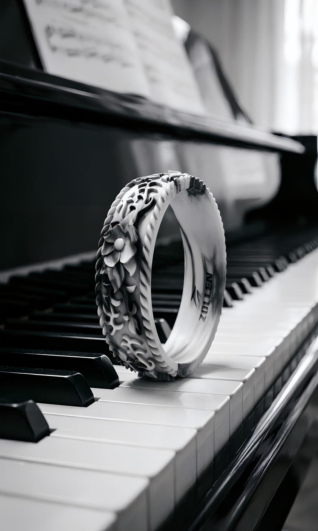 Silicone Wedding Rings for Women 1/4/7 Packs -Stackable Silicone Rubber Wedding Bands - Innovative Flower & Vine Collection
