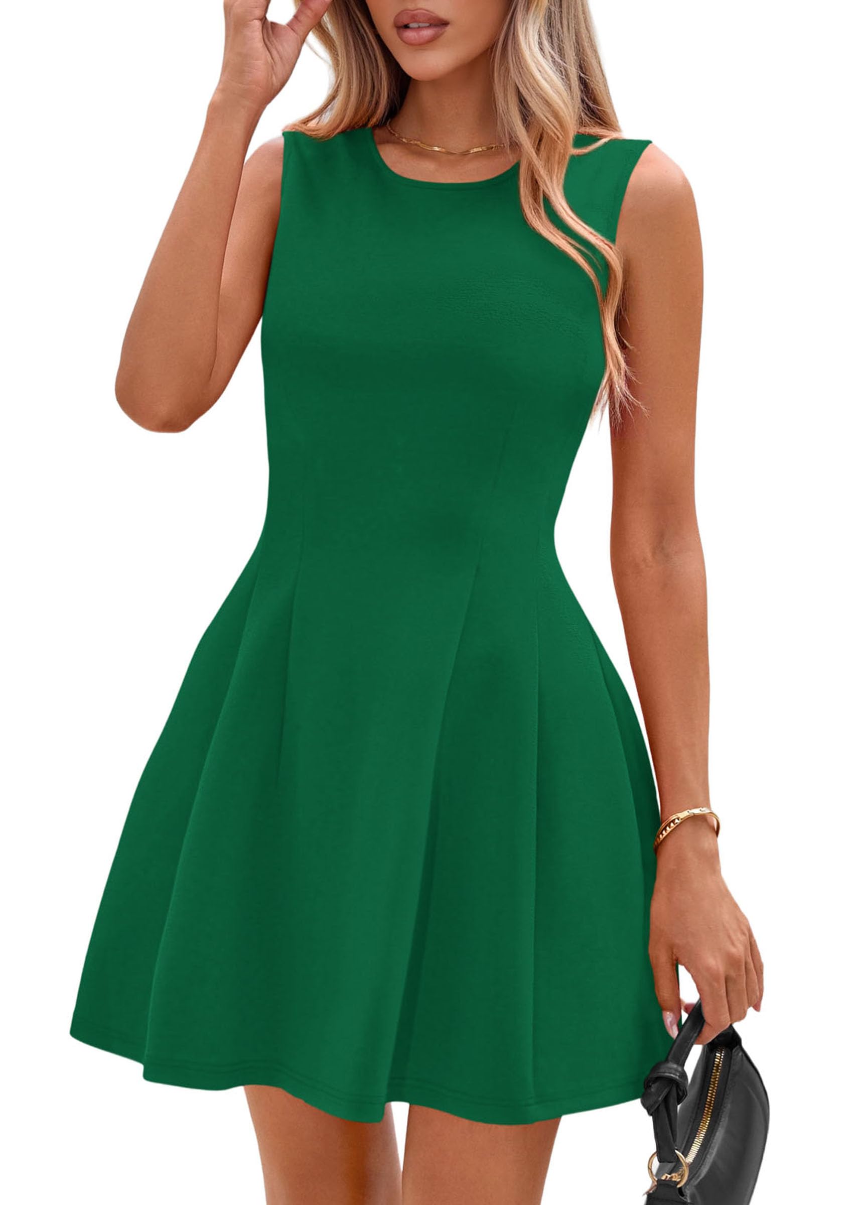 PRETTYGARDEN Summer Dresses for Women 2026 Elegant Classy Spring A Line Business Casual Work Graduation Cocktail Short Dress