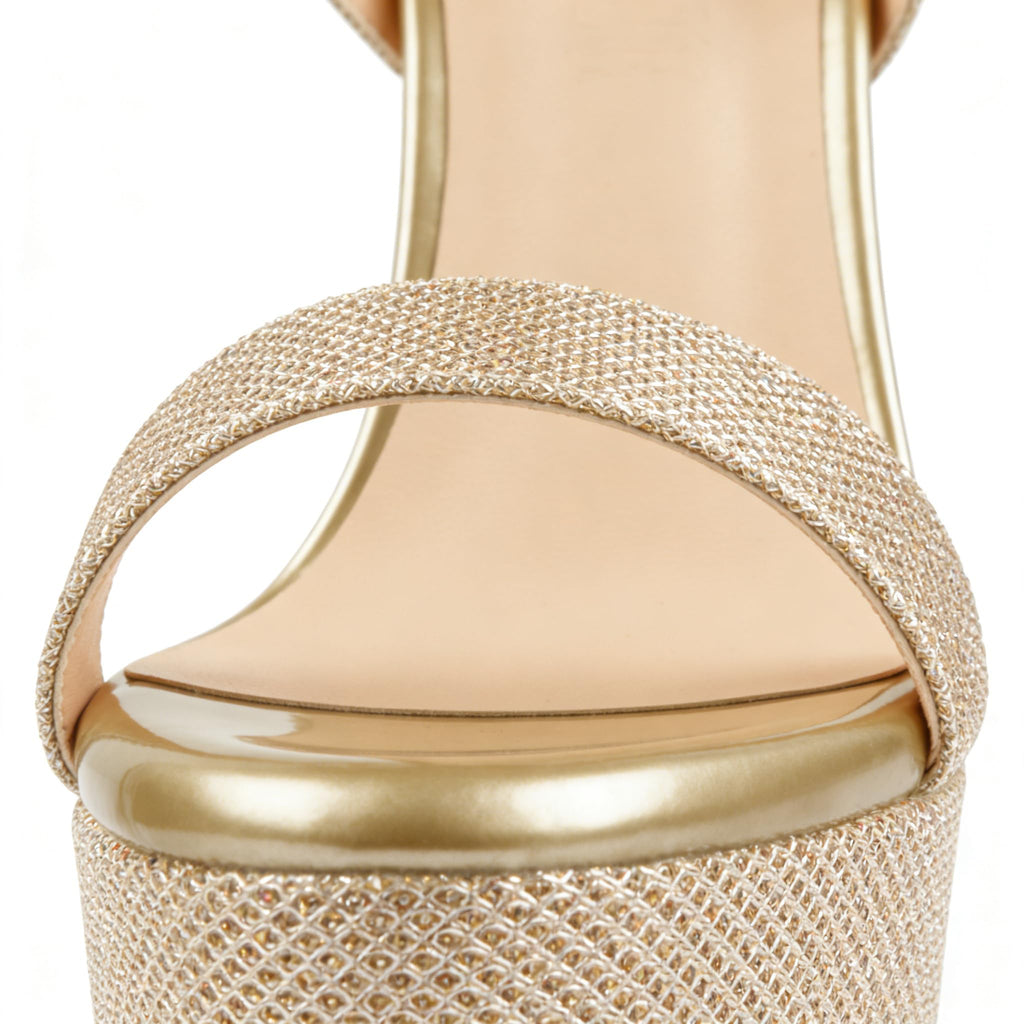 MERUMOTE Women's Platform Heels Sky High Heel Sandals Party Bridal Evening Shoes