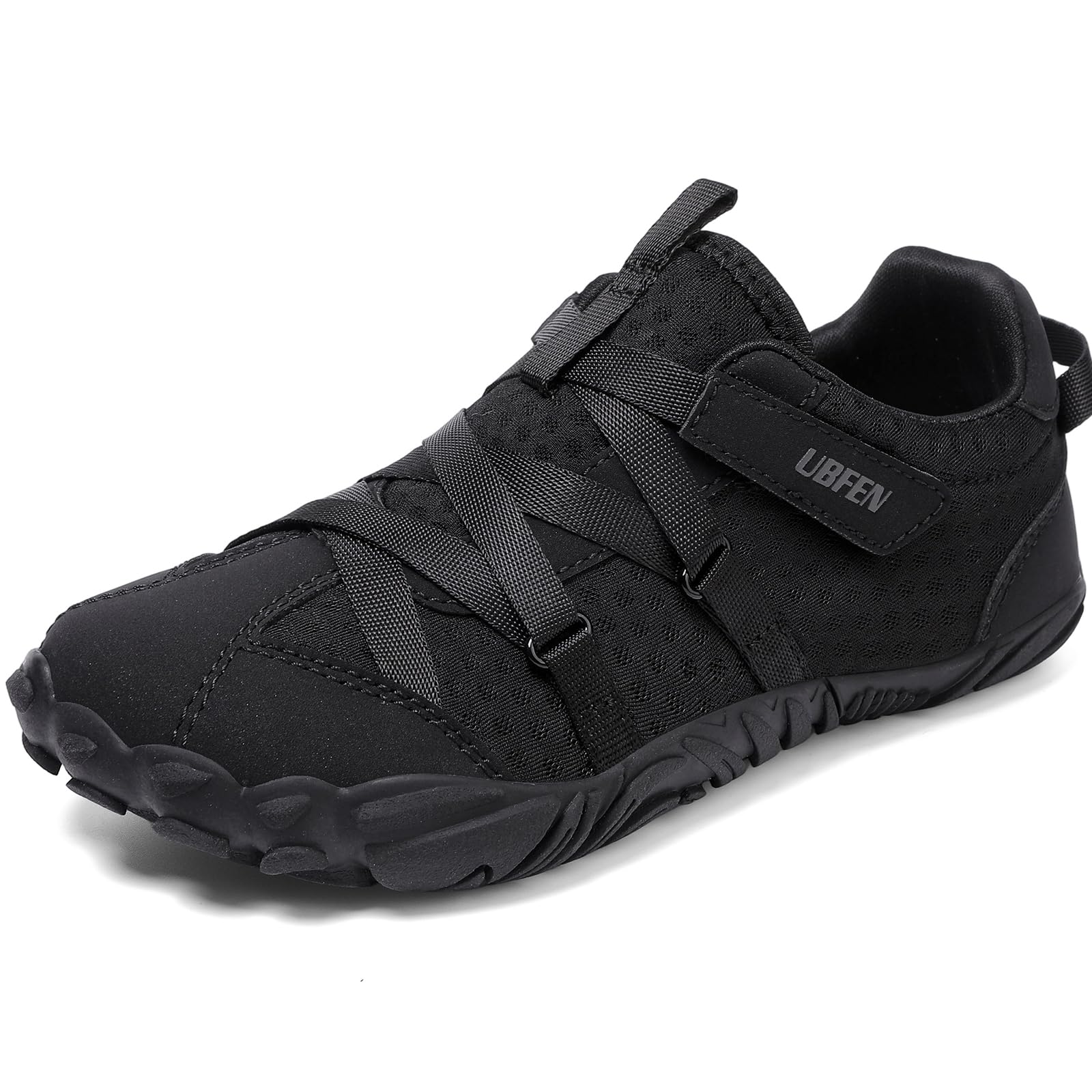 UBFEN Kids Barefoot Shoes Zero Drop Minimalist Sneakers Boys Girls - Lightweight Wide Toe Box Running School Shoes with Hook Loop