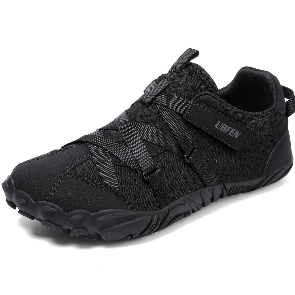 UBFEN Kids Barefoot Shoes Zero Drop Minimalist Sneakers Boys Girls - Lightweight Wide Toe Box Running School Shoes with Hook Loop
