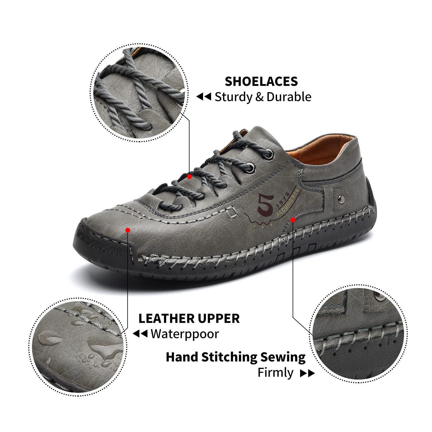 alcubieree Mens Leather Casual Shoes Comfortable Fashion Sneakers Loafers Lightweight Dress Walking Driving Shoes for Men（Size 7.5-13）