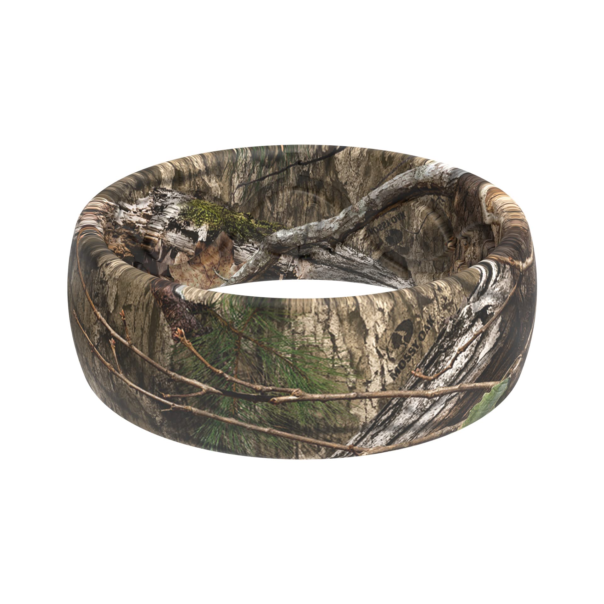 Groove Life Mossy Oak Camo Silicone Ring Breathable Rubber Wedding Rings for Men and Women, Unique Design, Comfort Fit Ring
