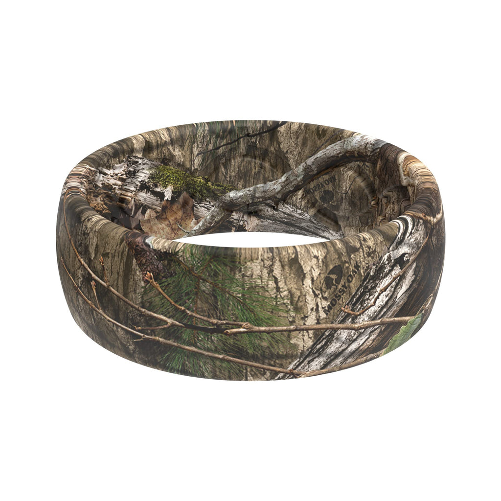 Groove Life Mossy Oak Camo Silicone Ring Breathable Rubber Wedding Rings for Men and Women, Unique Design, Comfort Fit Ring