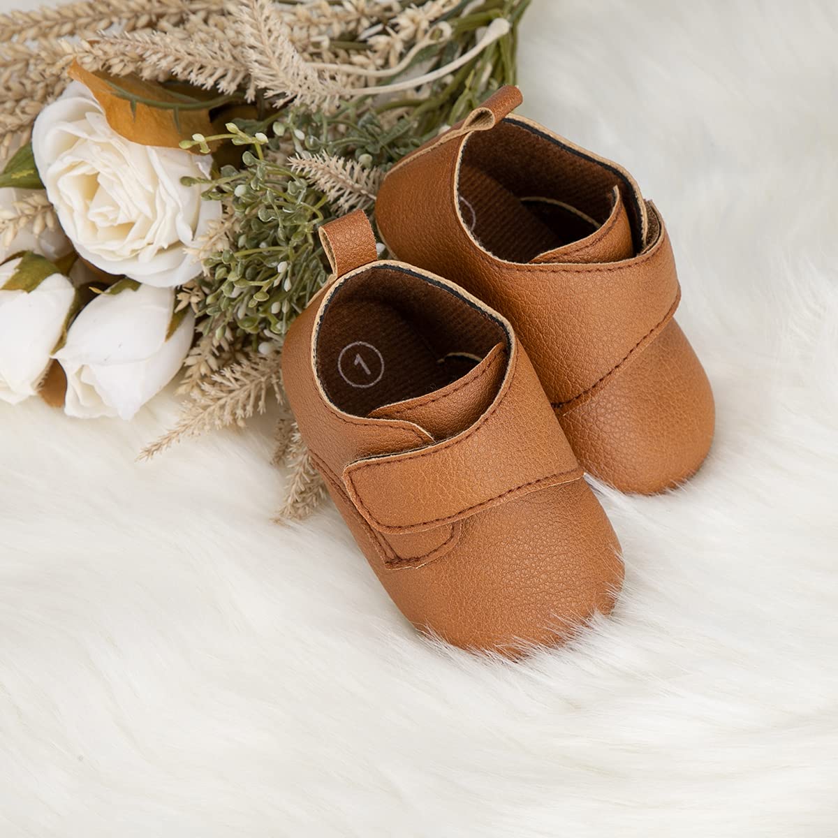 HsdsBebe Baby Boys Girls Oxford Shoes PU Leather Soft Rubber Sole Sneakers Anti-Slip Toddler Ankle Boots Infant Walking Shoes Moccasins