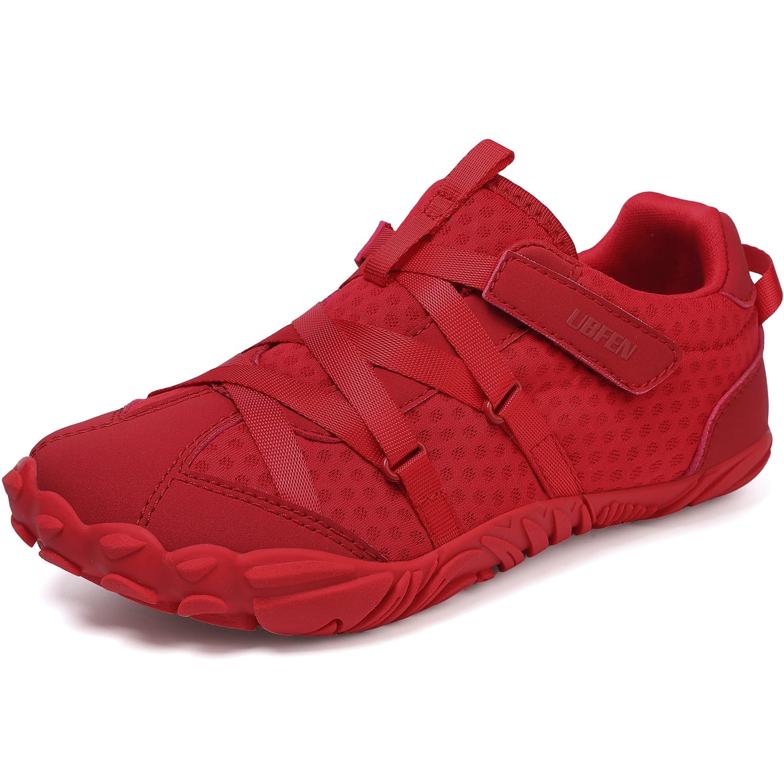 UBFEN Kids Barefoot Shoes Zero Drop Minimalist Sneakers Boys Girls - Lightweight Wide Toe Box Running School Shoes with Hook Loop