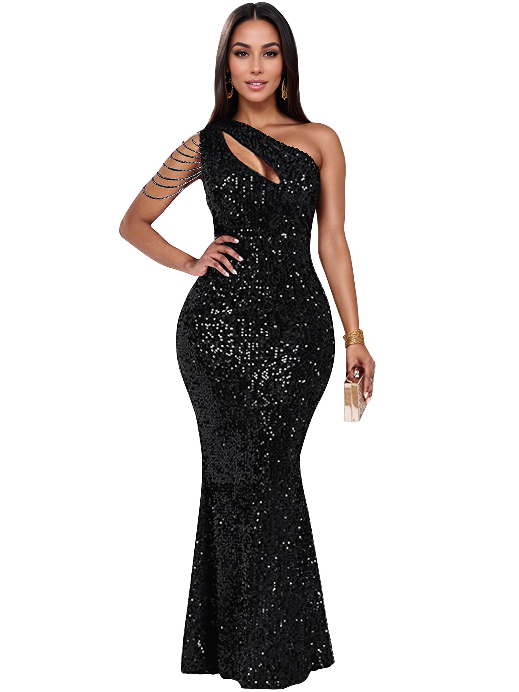 Figdaw Rhinestone Embellished Formal Gowns and Evening Dresses for Women 2026