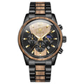 OLEVS Men Analog Quartz Waterproof Watches Multifunction Chronograph Diamond Moon Phase Luminous Silicone Band Wrist Watches
