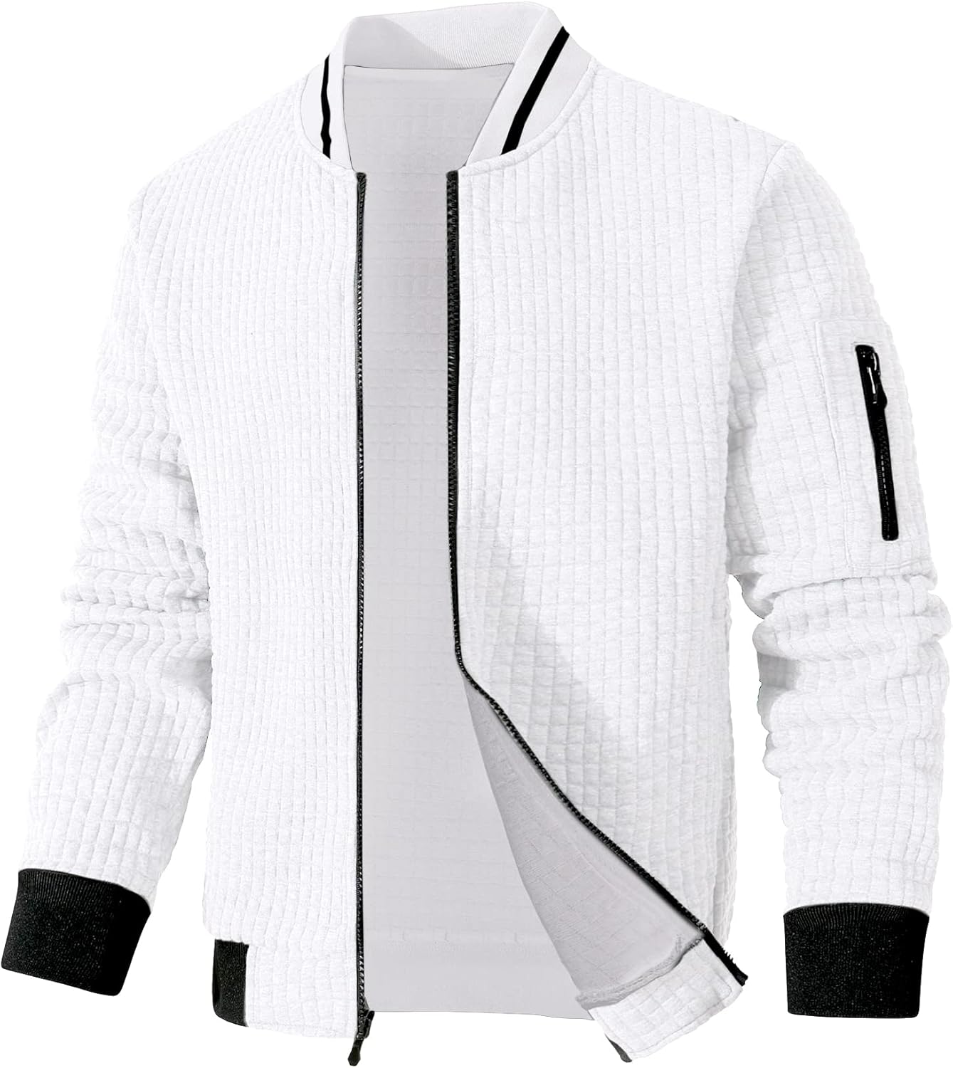 SAVKOOV Mens Lightweight Jacket Casual Bomber Jacket Varsity Coat