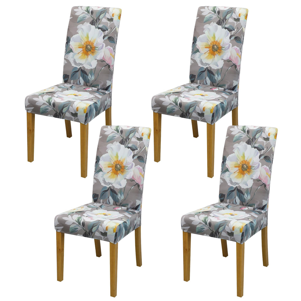 BIETYONE Stretch Dining Chair Covers Set of 6, Soft Removable Washable Kitchen Parsons Chair Slipcovers, High Elastic Seat Protector for Home Hotel Banquet