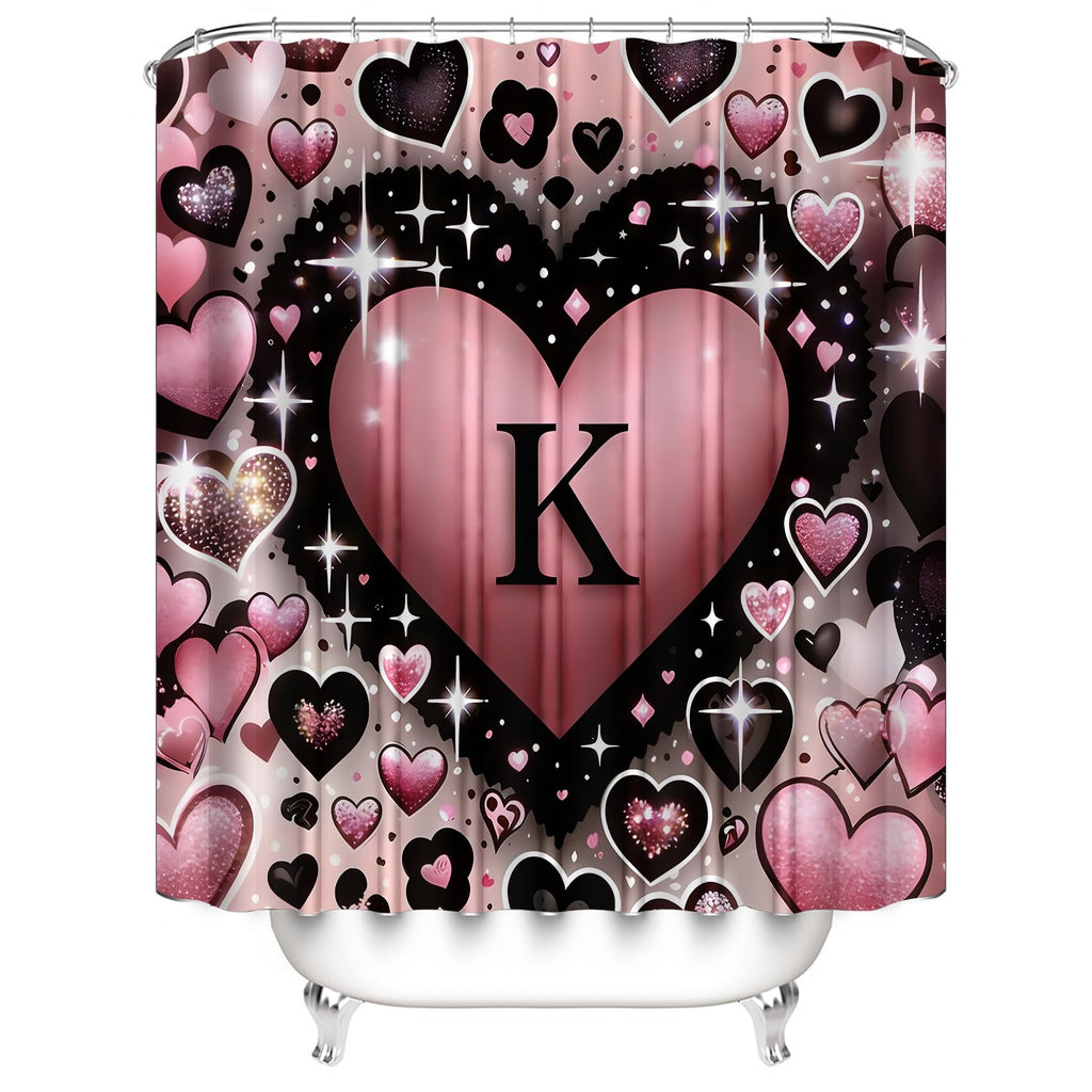 AZHM Golden Crown Print Shower Curtain Set Black Luxury Bathroom Accessories Sets with Shower Curtain and Rugs
