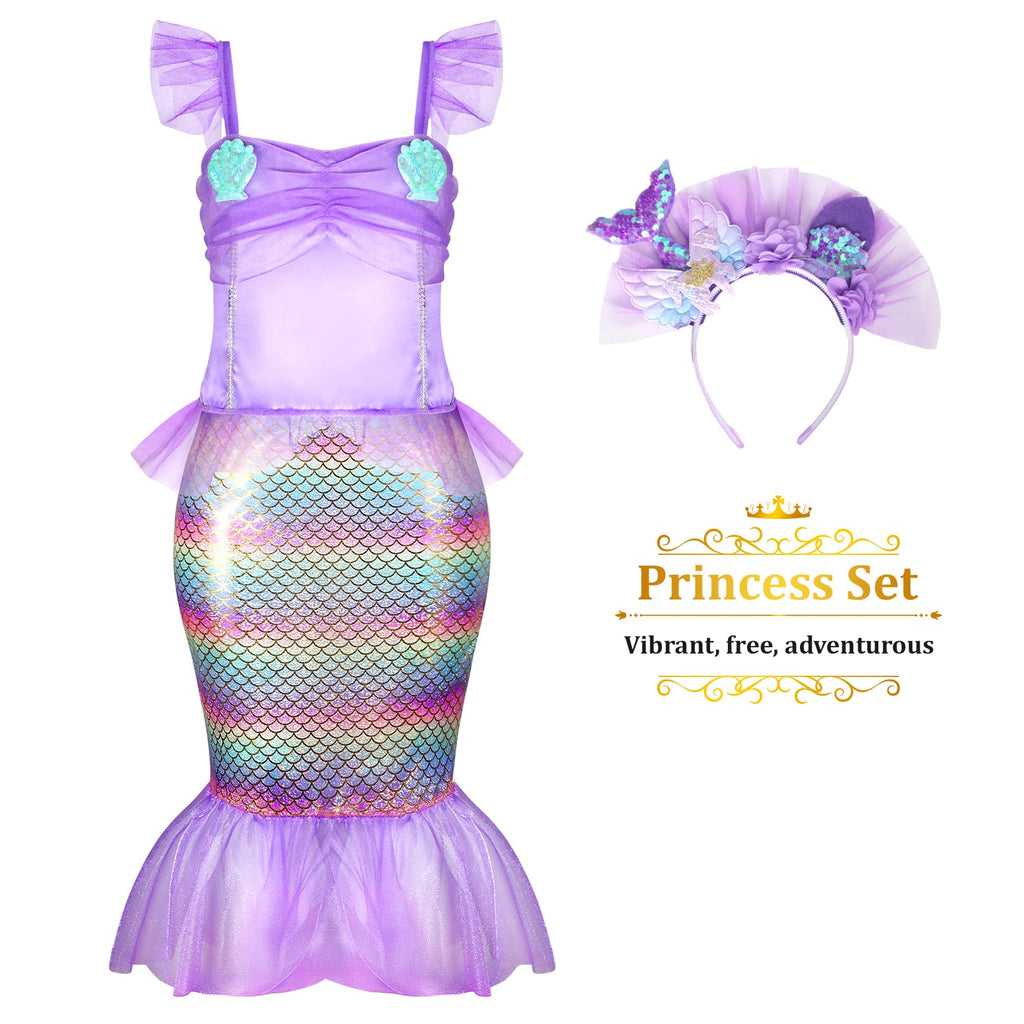 LIMIROLER Princess Dress Up Clothes for Little Girl Role Play Costume Gift Set Princess Dress Up Toys for Toddler Girls