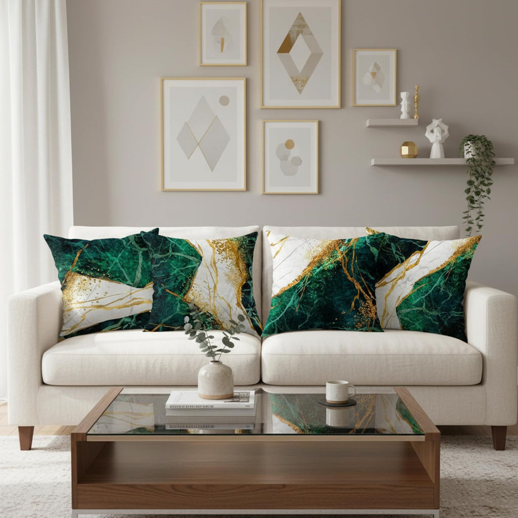 18 x 18 inch Set of 4 Decorative Pillow Covers Grey Marble Texture Throw Pillow Covers Living Room Decor Square Cushion Covers for Modern Styles Abstract Home Bedroom Couch Chair Sofa Pillow Cases