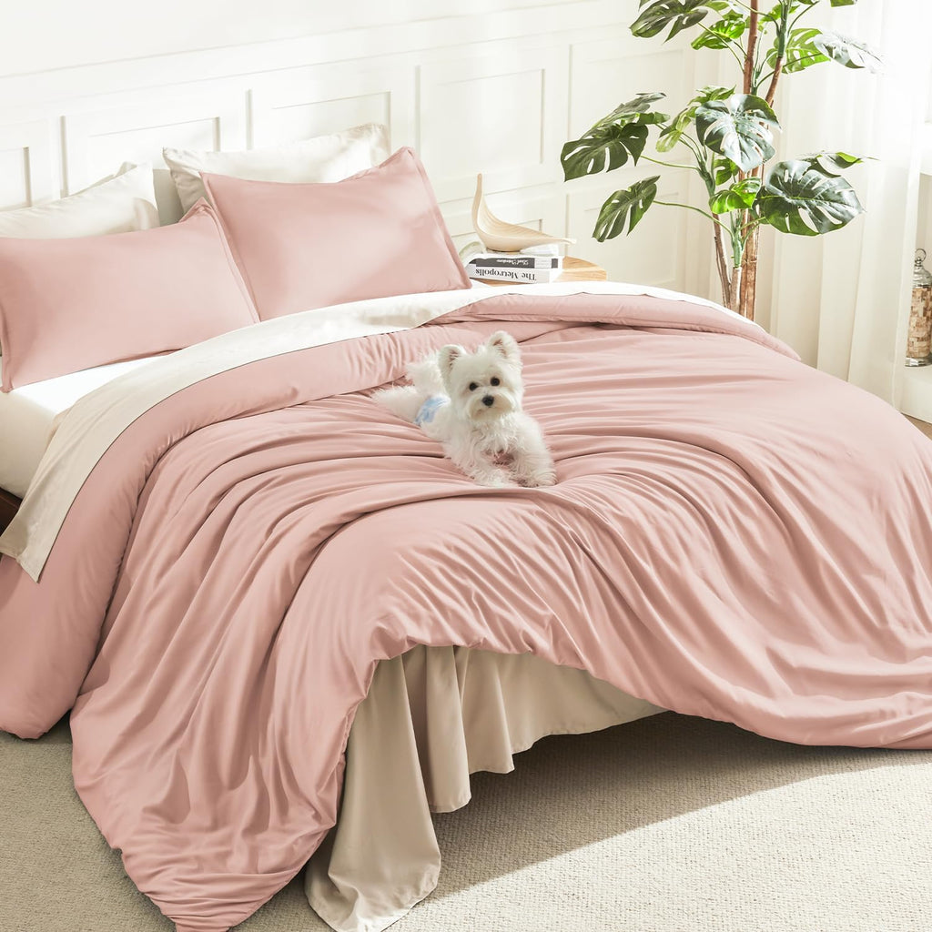 Litanika King Size Comforter Set, 3 Pieces Lightweight Solid Comforter King Size, All Season Fluffy Down Alternative Comforter Bed Set Quilt Blanket, Sage Green, King