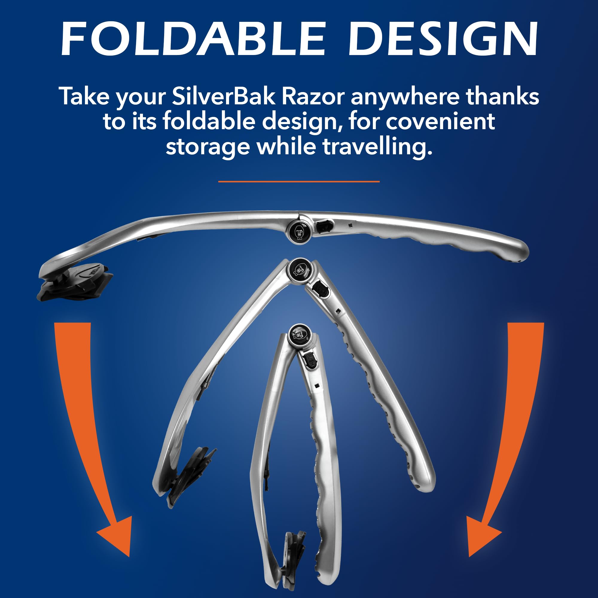 baKblade 2.0 PLUS - Back Shaver for Men (DIY), Ergonomic Handle, Shave Wet or Dry (Extra Blades Included)
