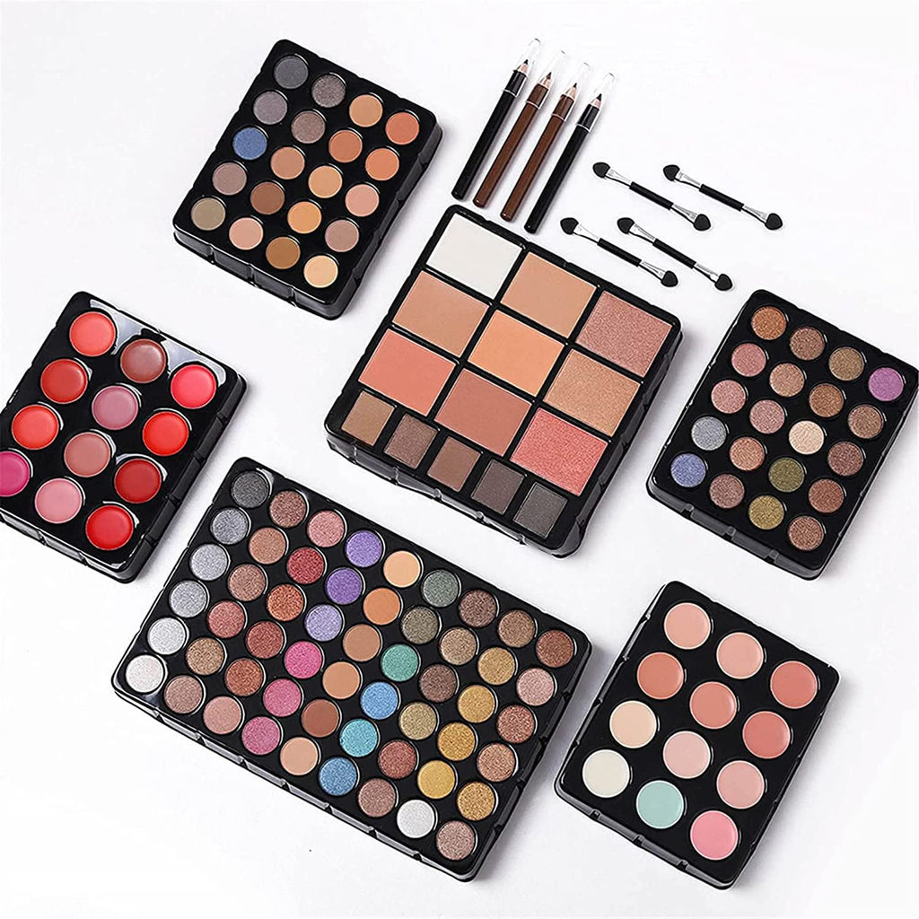 UNIFULL 132 Color All- In- One Makeup For Women Full Kit,Professional Makeup Kit,Makeup Gift Set for Women,Girls&Teens,Include eyeshadow/lipstick/concealer/Lip Gloss/Eyeliner/Mascara（006N2-Silver）