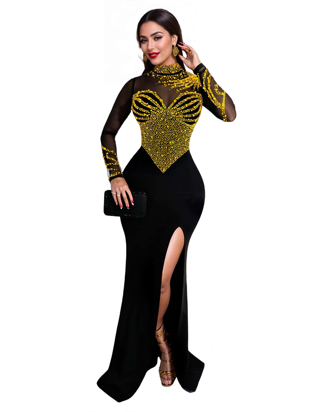 Figdaw Rhinestone Embellished Formal Gowns and Evening Dresses for Women 2026