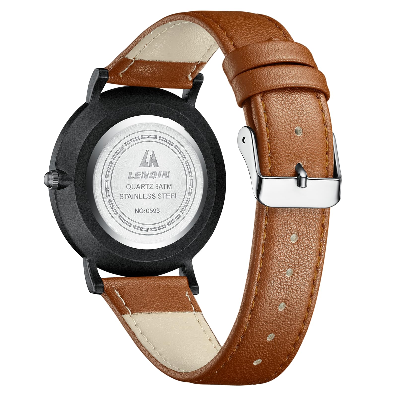 LN LENQIN Mens Watches Waterproof Stainless Steel Watch for Men Analog Quartz Fashion Business Designer Wristwatch
