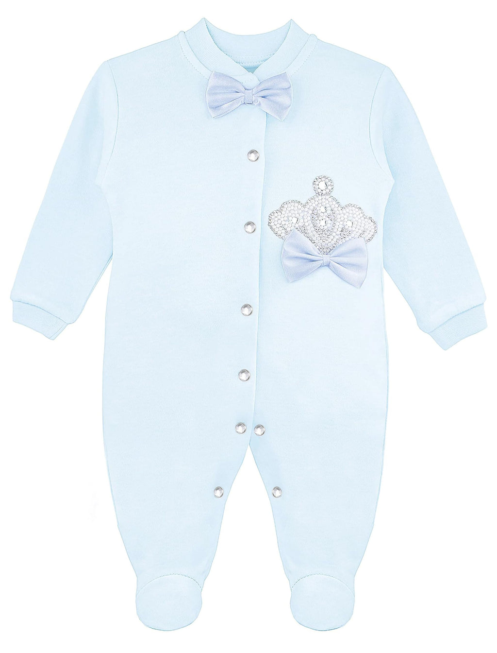 Lilax Baby Boy Newborn Crown Jewels Layette 3 Piece Gift Set