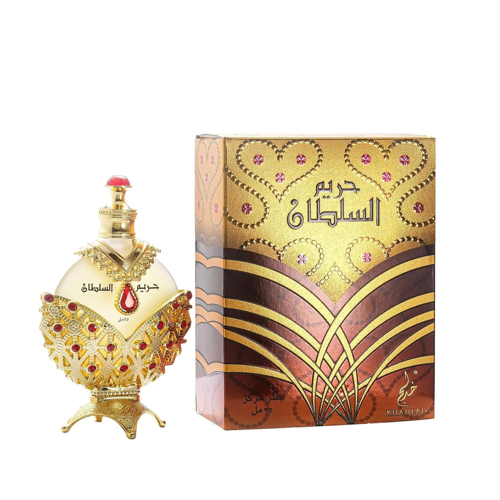 KHADLAJ PERFUMES Hareem Al Sultan Gold Concentrated Perfume Oil for Unisex, 1.18 Ounce | for Unisex