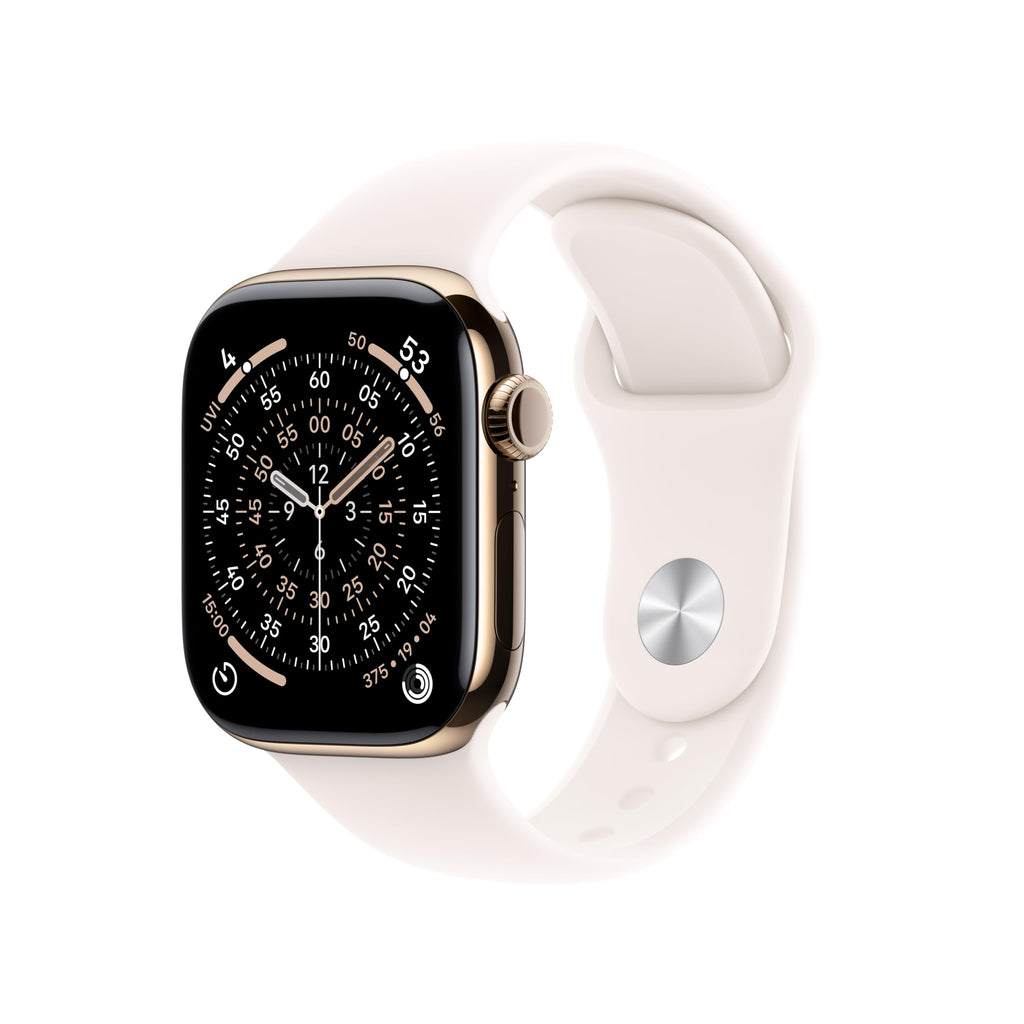 Apple Watch Series 11 [GPS + Cellular 42mm] Smartwatch with Rose Gold Aluminum Case w Light Blush Sport Band - S/M. Sleep Score, Fitness Tracker, Health Monitoring, Always-On Display, Water Resistant