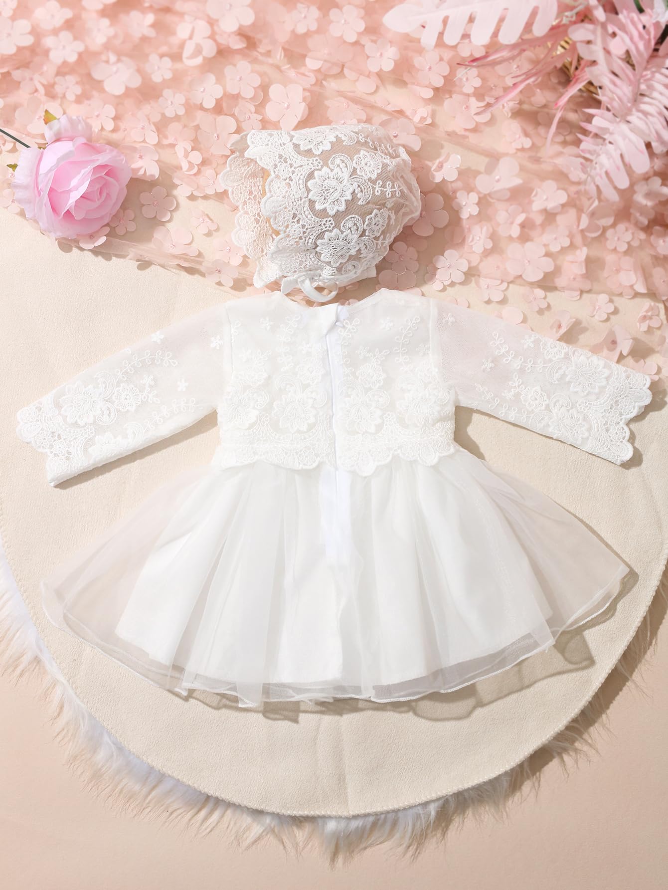 Ylsteed Newborn Photography Outfits Girls Newborn Photography Props Baby Girls Lace Romper with Tulle Skirt Infant Photo shoot Outfits Photo Props