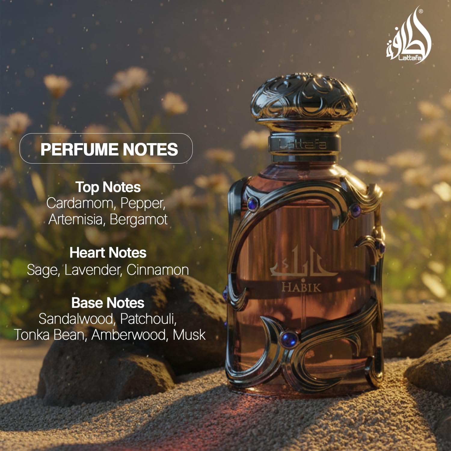 Lattafa Habik – Floral, Fruity, Fresh, Musky – Eau de Parfum Spray Long-Lasting Fragrance for Women, 3.4 Ounce / 100 ml