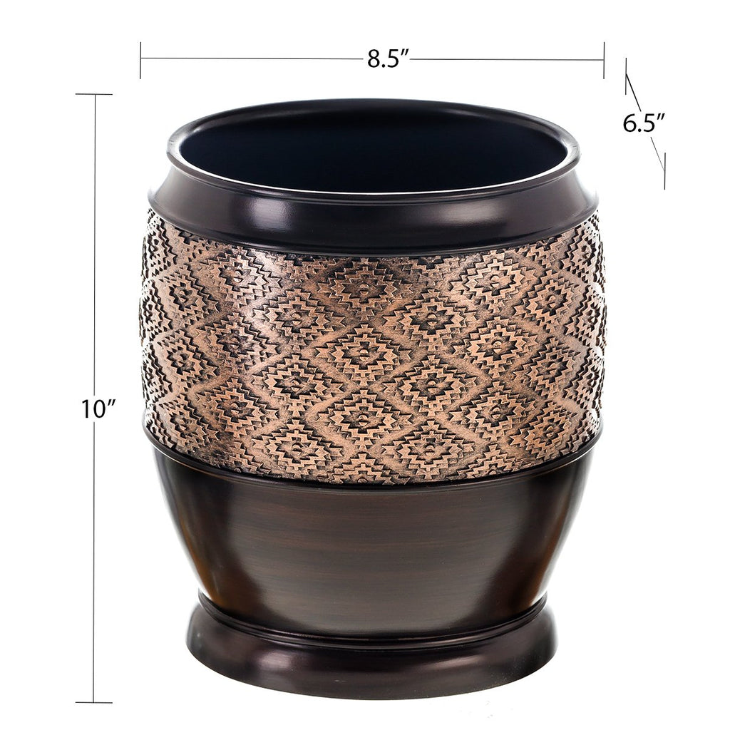 Creative Scents Dublin Brown Bathroom Accessories Set Complete - 4 Pc. Bathroom Sets Accessories, Luxury Bathroom Accessory Set - Soap Dispenser, Soap Dish, Tumbler & Toothbrush Holder Set