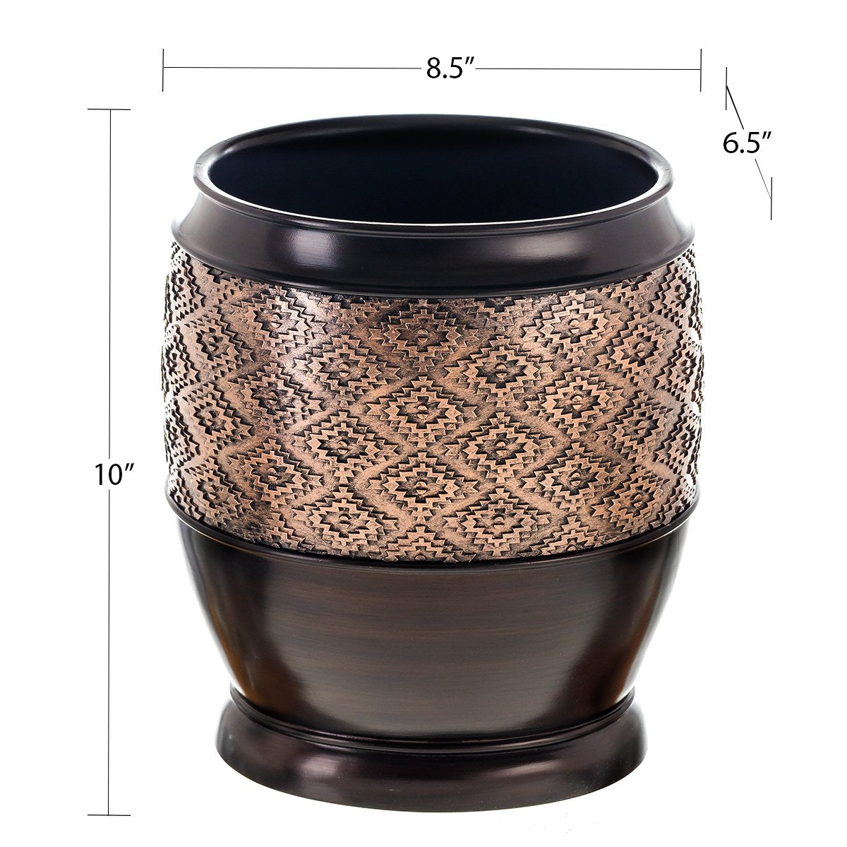Creative Scents Dublin Brown Bathroom Accessories Set Complete - 4 Pc. Bathroom Sets Accessories, Luxury Bathroom Accessory Set - Soap Dispenser, Soap Dish, Tumbler & Toothbrush Holder Set