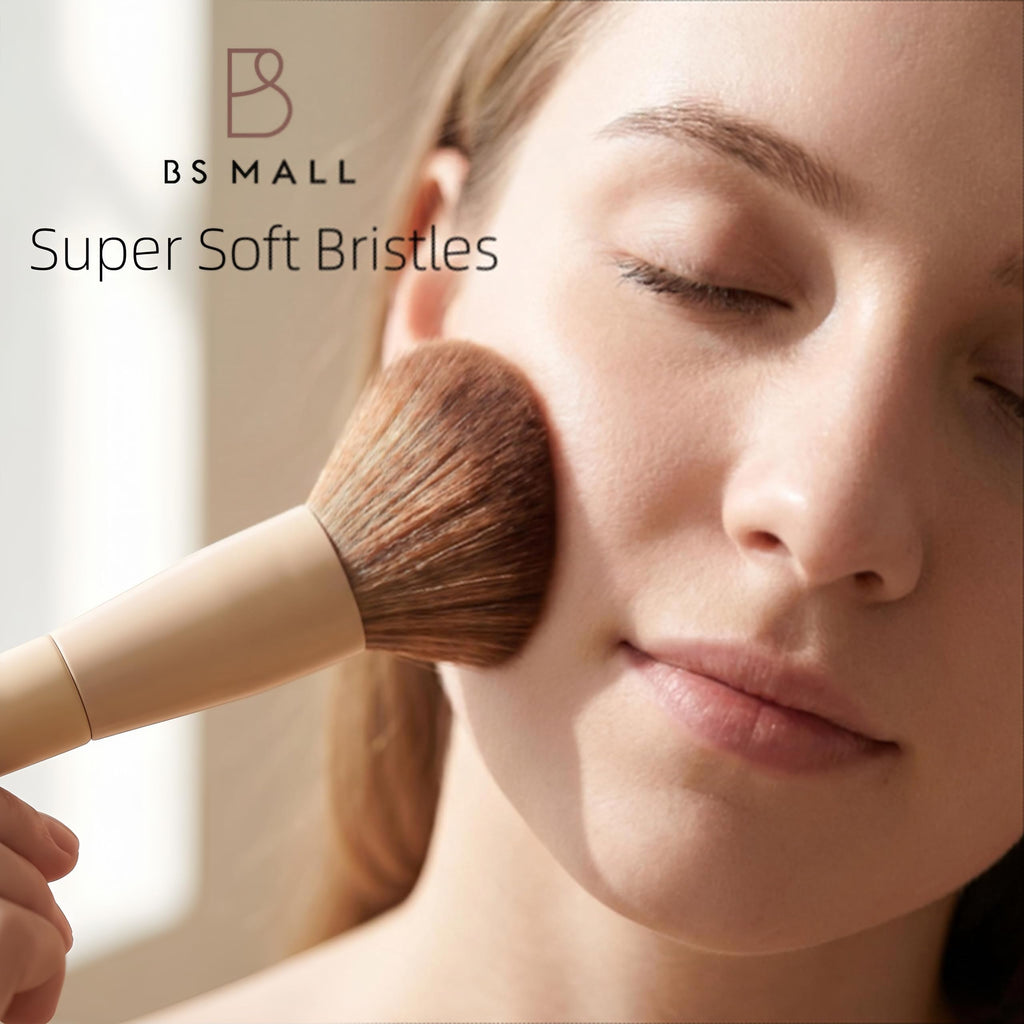 BS-MALL Makeup Brush Set 18 Pcs Professional Foundation Powder Concealers Eyeshadow Blush Synthetic Makeup Brushes with Labeled instruction Black Case Upgraded Version