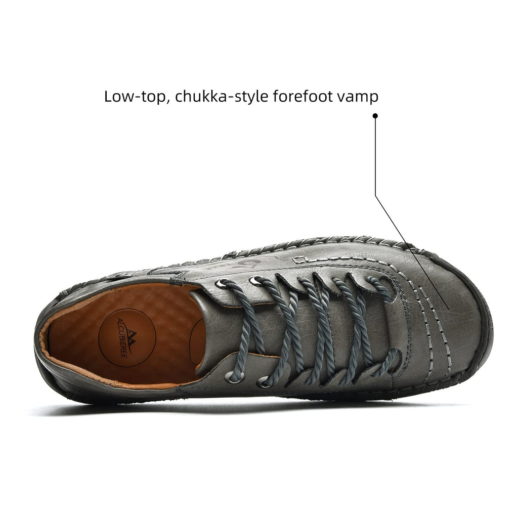 alcubieree Mens Leather Casual Shoes Comfortable Fashion Sneakers Loafers Lightweight Dress Walking Driving Shoes for Men（Size 7.5-13）