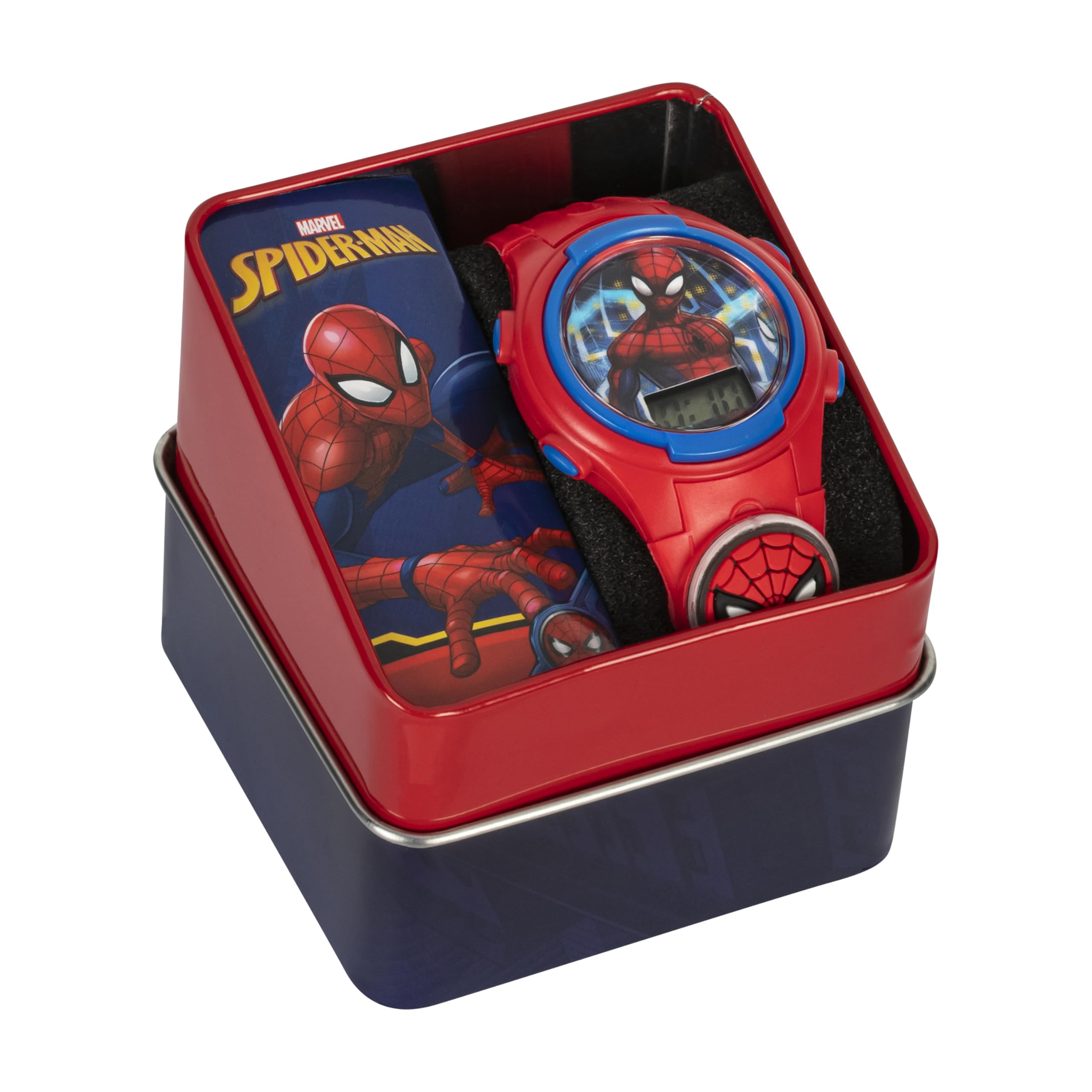 Marvel Spider-Man Kids Watches – Digital Display, Interactive Features, Adjustable Strap, Vibrant Spider-Man Graphics, Durable for Active Kids