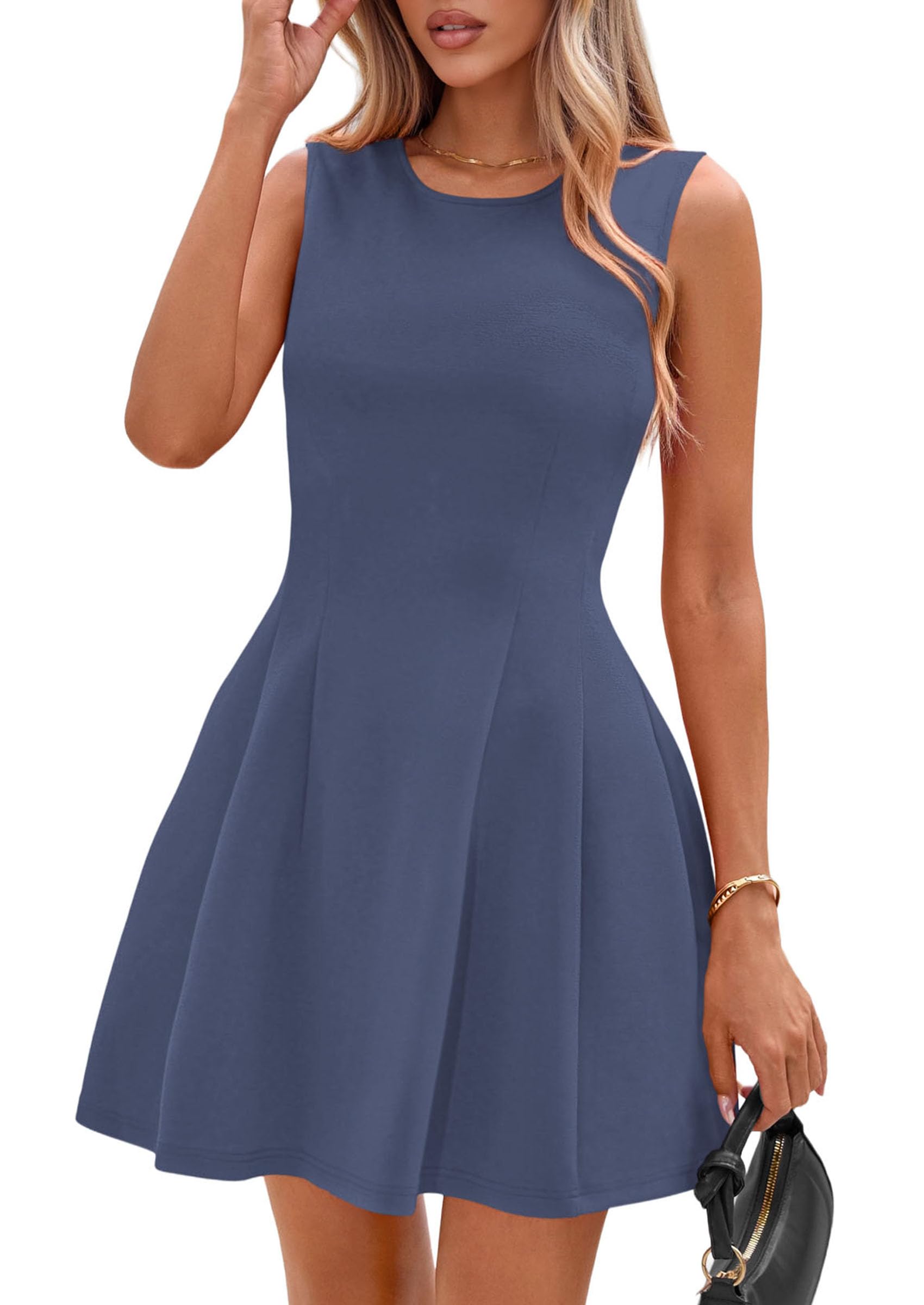 PRETTYGARDEN Summer Dresses for Women 2026 Elegant Classy Spring A Line Business Casual Work Graduation Cocktail Short Dress