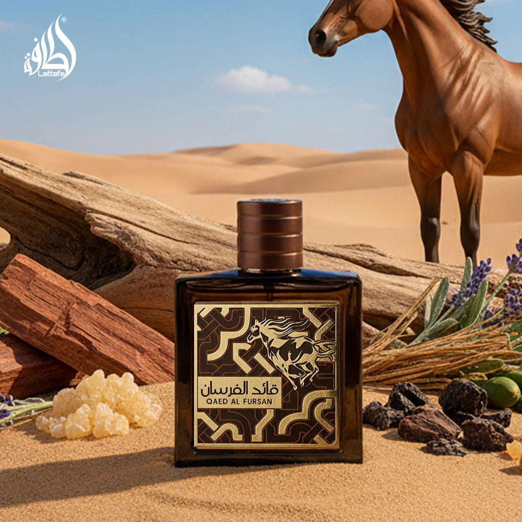 Lattafa Qaed Al Fursan - Oriental, Fruity, Fresh, Amber Wood - Eau de Parfum Long-Lasting Fragrance for Unisex, 3.40 Ounce / 100 ml