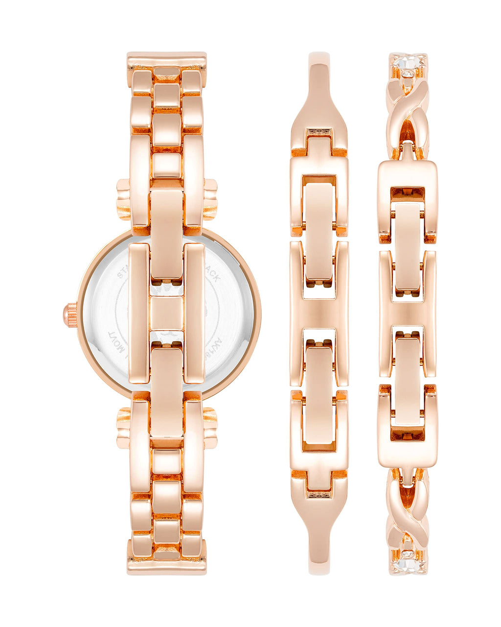 Anne Klein Women's Premium Crystal Accented Bangle Watch and Bracelet Set