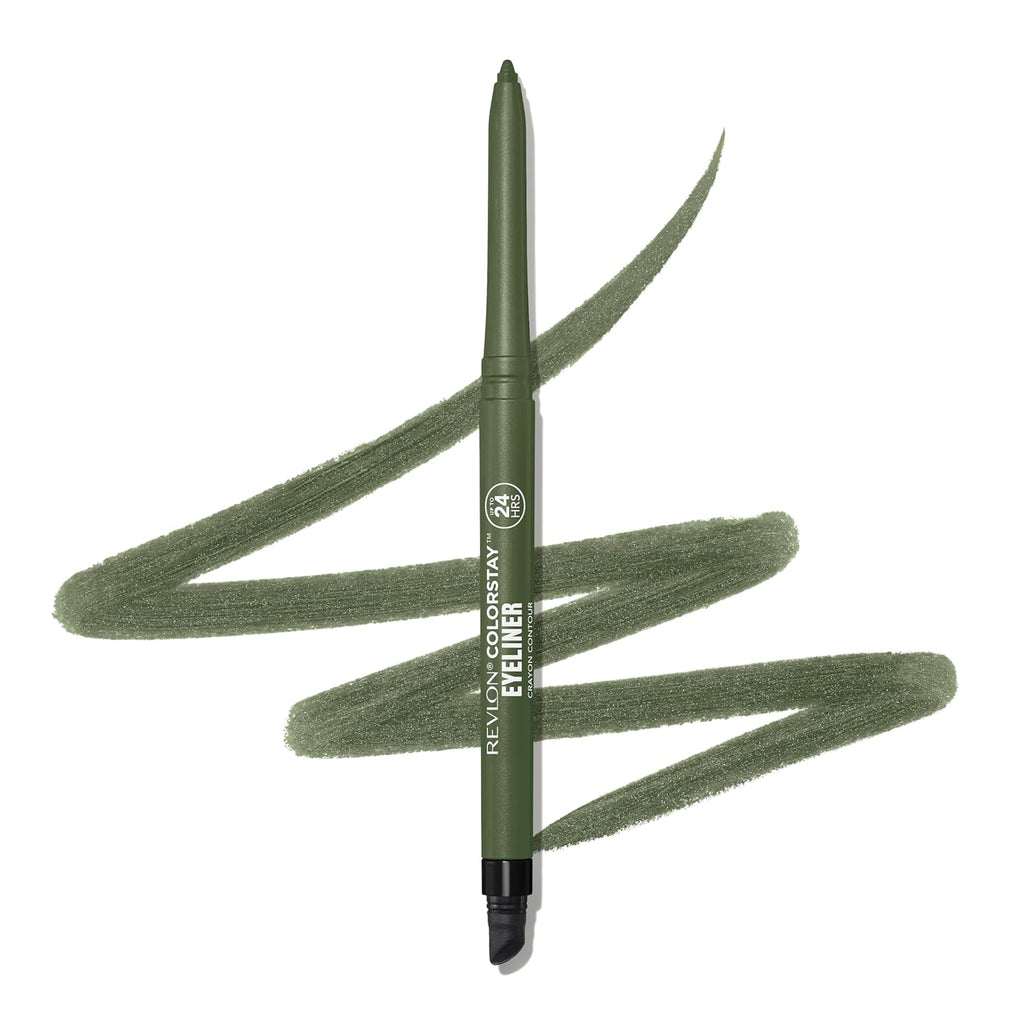 Revlon ColorStay Pencil Waterproof Eyeliner, Smudge-Proof, Eye Makeup with Built-In Sharpener, Long-Lasting, Matte Finish, 201 Black, 2 pack