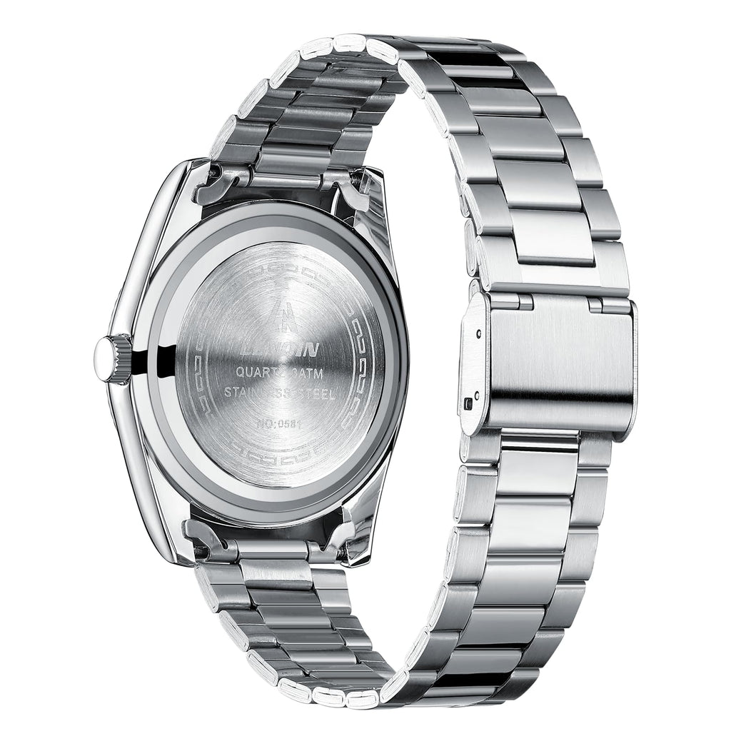 LN LENQIN Mens Watches Waterproof Stainless Steel Watch for Men Analog Quartz Fashion Business Designer Wristwatch