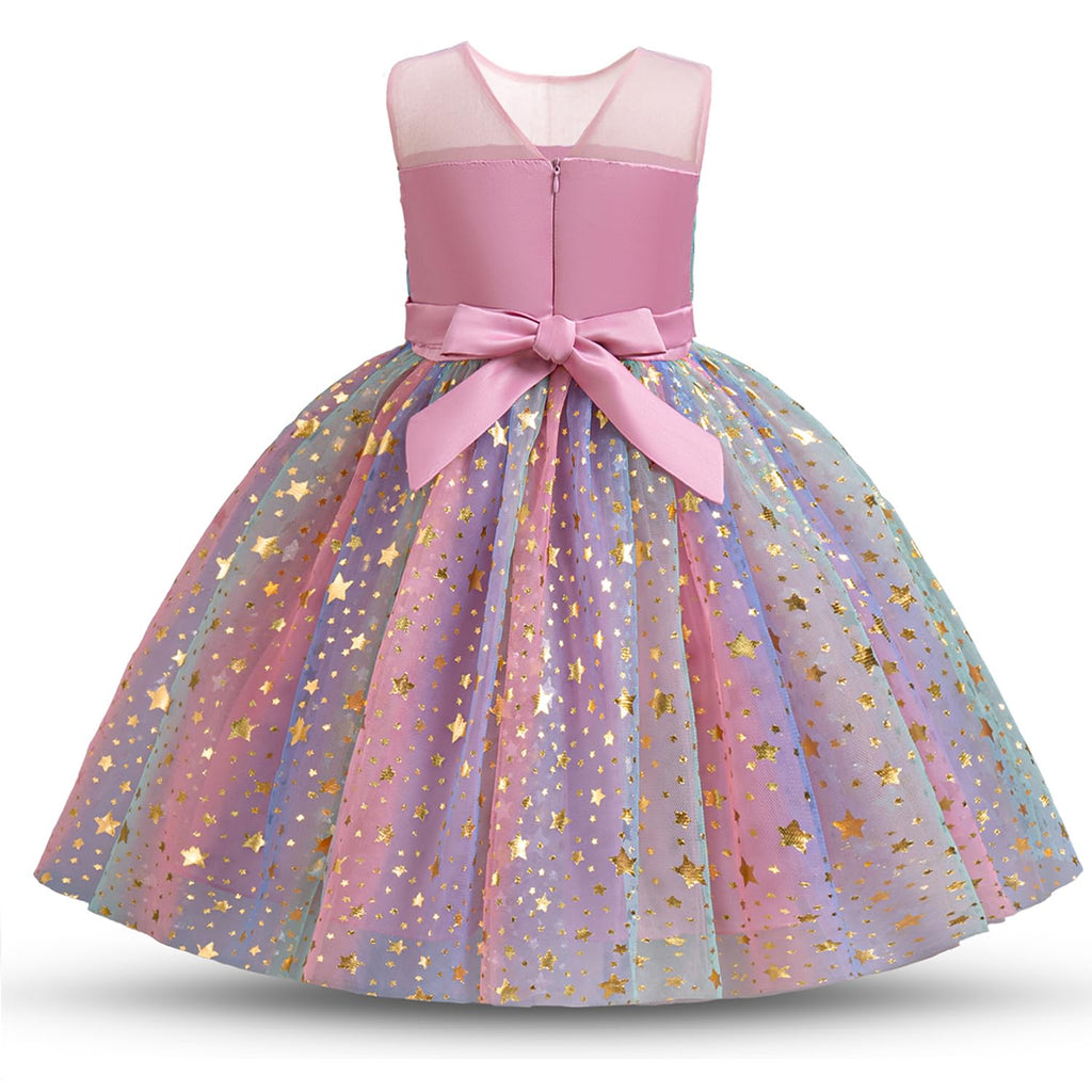 NNJXD Flower Girl Dress Kids Ruffles Lace Party Wedding Dresses
