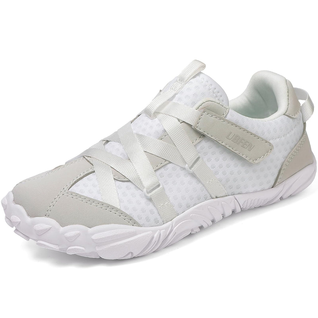 UBFEN Kids Barefoot Shoes Zero Drop Minimalist Sneakers Boys Girls - Lightweight Wide Toe Box Running School Shoes with Hook Loop