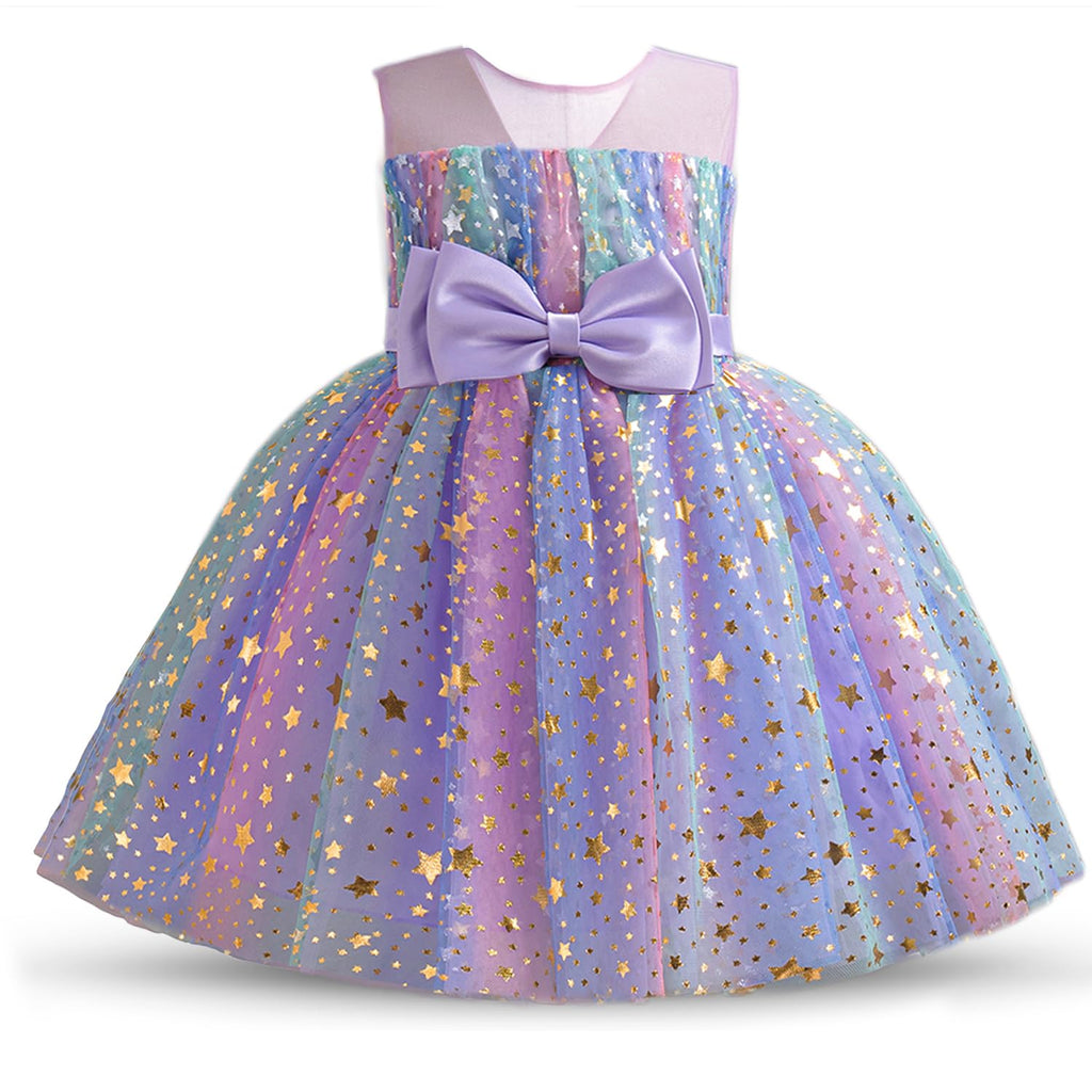 NNJXD Flower Girl Dress Kids Ruffles Lace Party Wedding Dresses