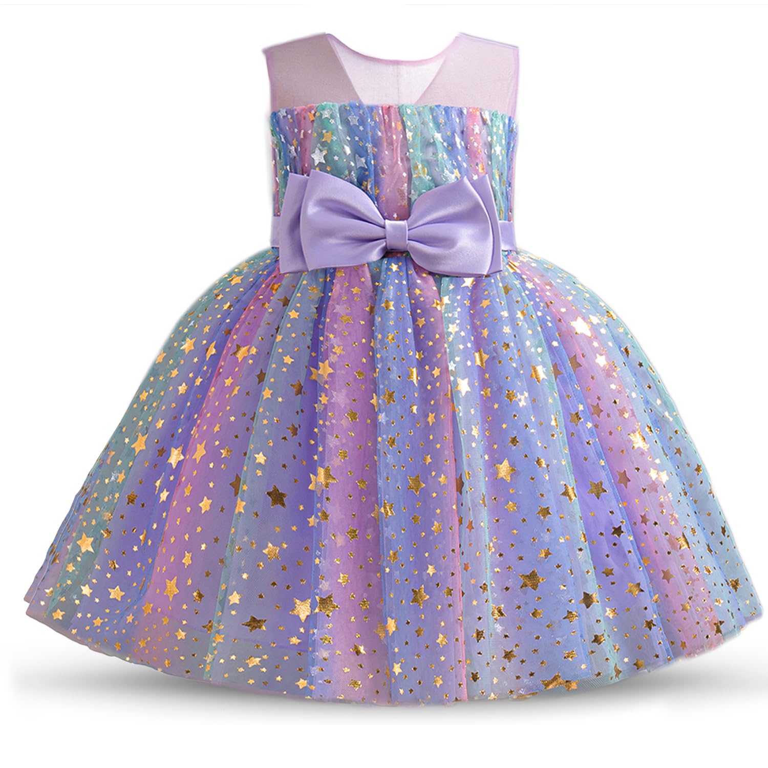NNJXD Flower Girl Dress Kids Ruffles Lace Party Wedding Dresses