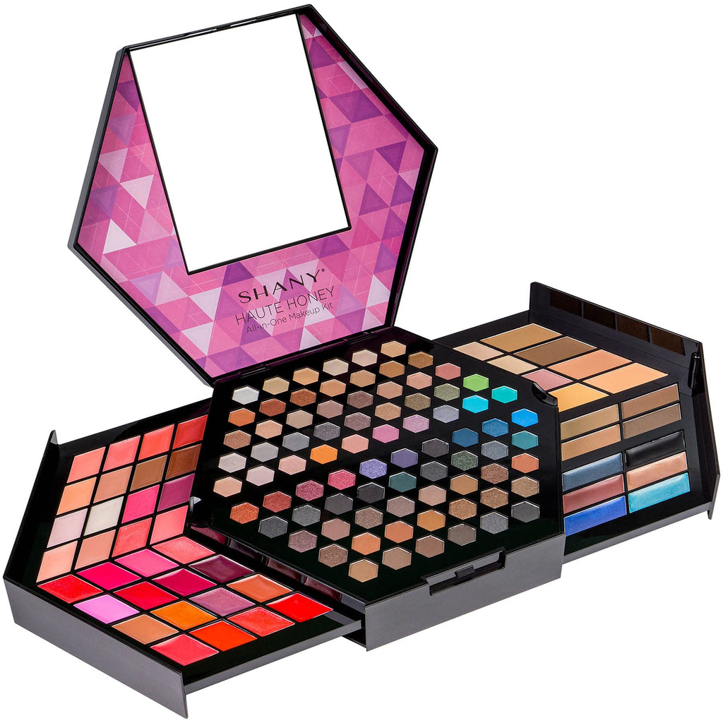 SHANY Elevated Essentials Makeup Set - All-in-One Makeup Kit with 72 Eyeshadows, 28 Lip Colors, 18 Gel Eyeliners, 10 Blushes, 1 Eye Primer, and 1 Cream Concealer