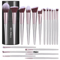 BS-MALL Makeup Brush Set 18 Pcs Professional Foundation Powder Concealers Eyeshadow Blush Synthetic Makeup Brushes with Labeled instruction Black Case Upgraded Version