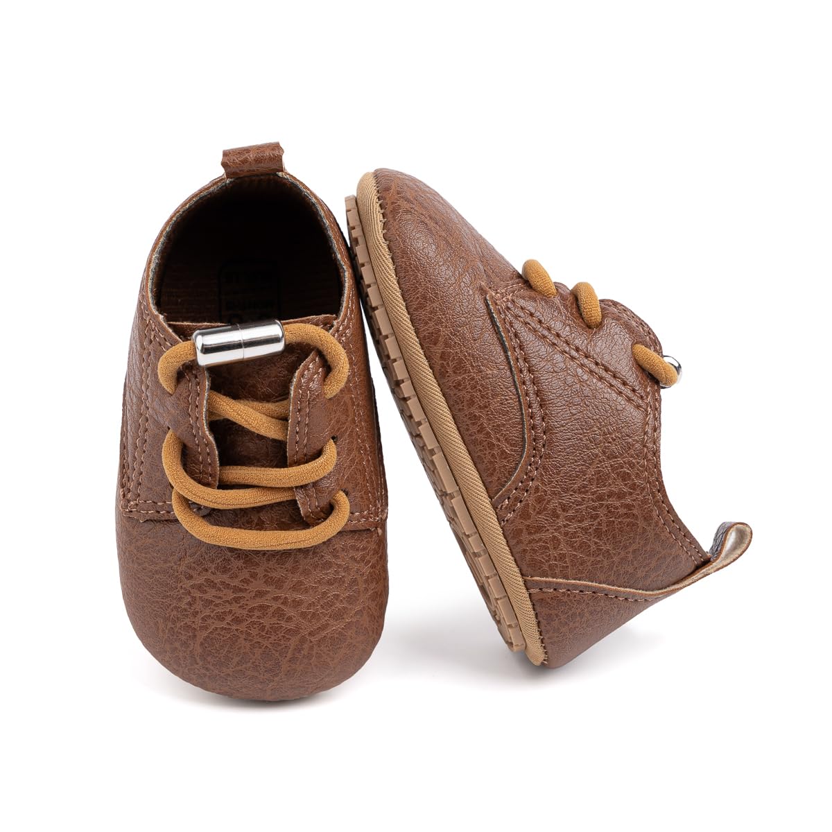 HsdsBebe Baby Boys Girls Oxford Shoes PU Leather Soft Rubber Sole Sneakers Anti-Slip Toddler Ankle Boots Infant Walking Shoes Moccasins